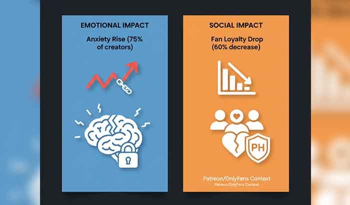 Infographic on Andie Elle leak emotional and social effects for Filipino users.