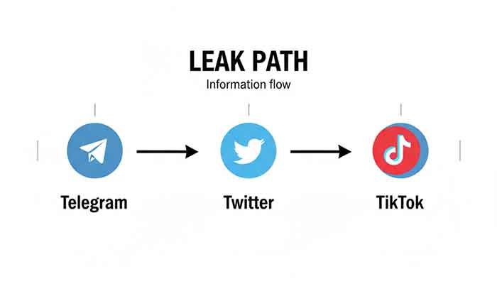 Timeline of how viral content spreads from private Telegram groups to public Twitter feeds in the Philippines, emphasizing digital privacy risks